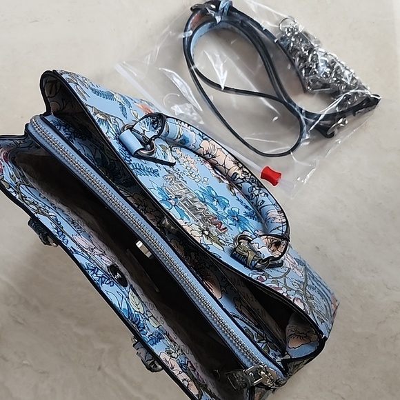 NWT Steve Madden Floral Tote Bag With Crossbody Strap - Picture 3 of 7